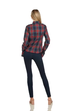 MARGOT BLOUSE STEWART TARTAN -Trish Scully 133 7