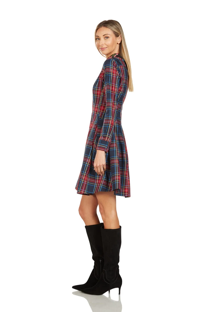 TRACY EMBROIDERED COLLAR TARTAN DRESS 7 TRACY EMBROIDERED COLLAR TARTAN DRESS - Image 7