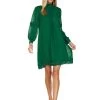 THEODORA SHIFT DRESS EMERALD GREEN