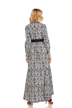 CONSTANCE MAXI DRESS NAVY DAMASK -Trish Scully 26 1404 WEB