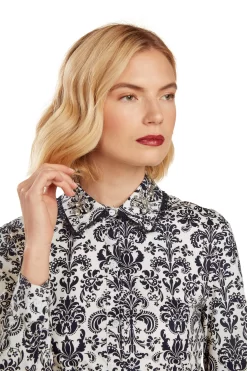 CONSTANCE MAXI DRESS NAVY DAMASK -Trish Scully 26 1406 WEB