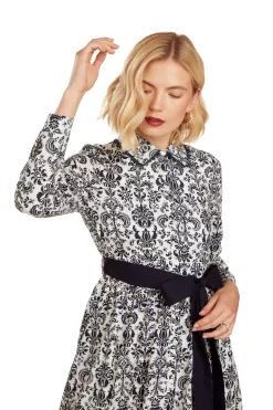 CONSTANCE MAXI DRESS NAVY DAMASK -Trish Scully 26 1417 WEB