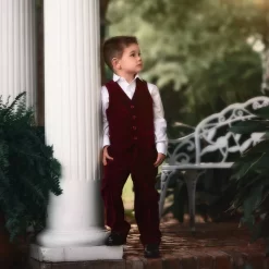 BOYS BARCLAY SUIT BURGUNDY VELVET 3PC SET 8 BOYS BARCLAY SUIT BURGUNDY VELVET 3PC SET -Trish Scully 2 1bead121 ec2d 4e0d bdad 6848839ff5c0