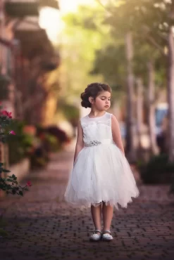 FRANCESCA DRESS & BELT SET WHITE -Trish Scully 413 1