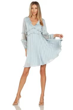 LARA DRESS STEEL BLUE -Trish Scully 465