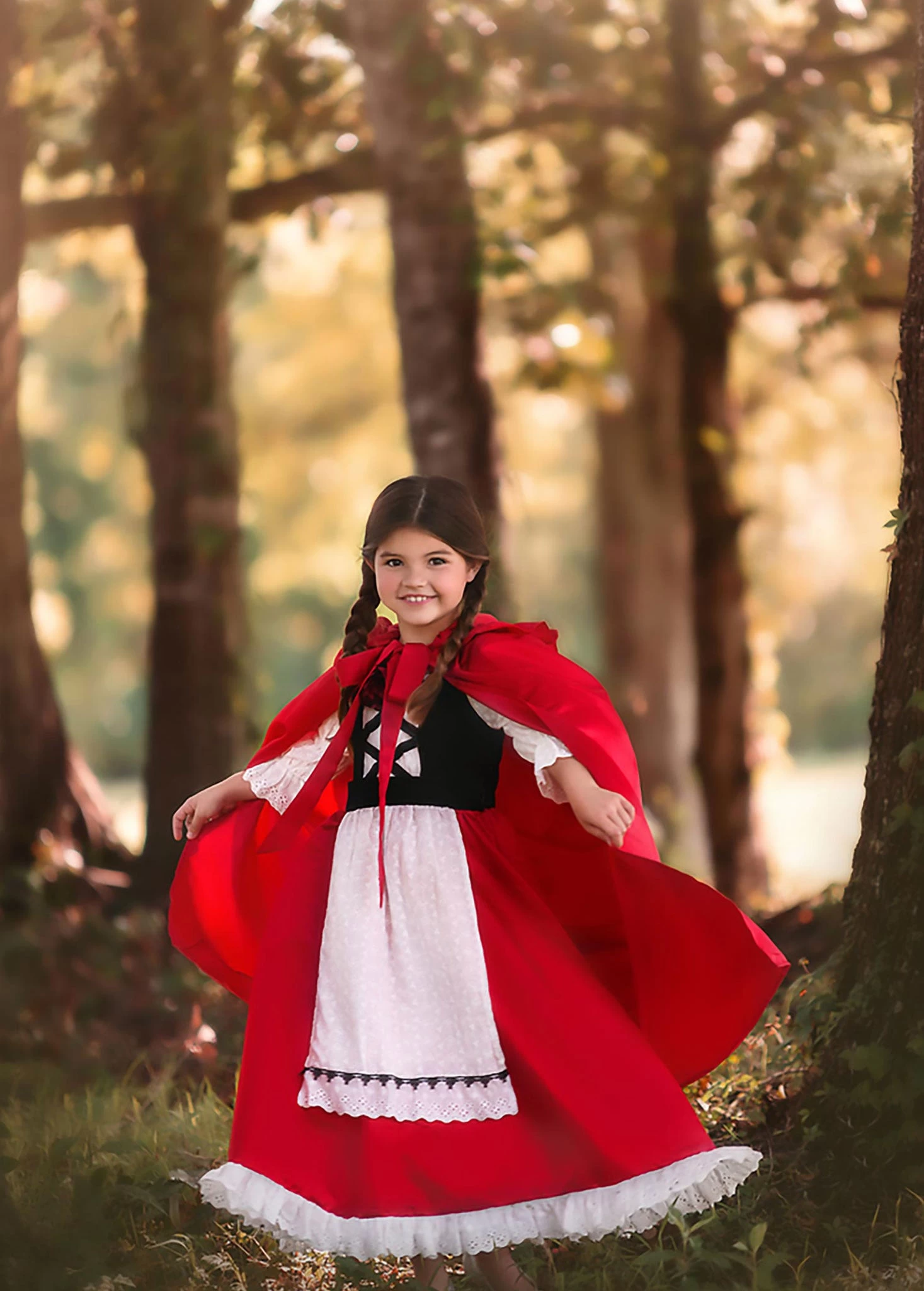 LUXE RED RIDING HOOD DRESS & CAPE SET 1 LUXE RED RIDING HOOD DRESS & CAPE SET