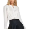 MAYA TUXEDO BLOUSE WINTER WHITE
