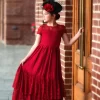 MEGHAN GOWN CRIMSON
