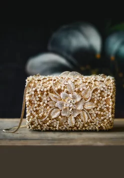FLOR DE ORO JEWELED CLUTCH -Trish Scully 62