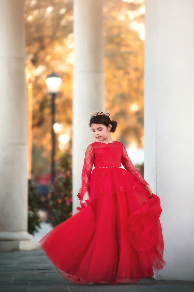 MARIPOSA GOWN CRIMSON 4 MARIPOSA GOWN CRIMSON - Image 4