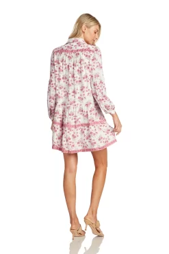 CASSANDRE DRESS PINK FLORAL -Trish Scully CassandreDress 0340 WEB