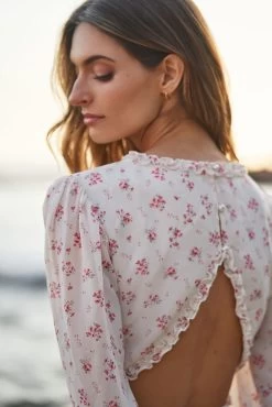 GRACE MINI DRESS PINK FLORAL -Trish Scully DSC02828