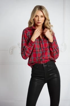 MARCELINE BUTTON-DOWN ROYAL STEWART TARTAN