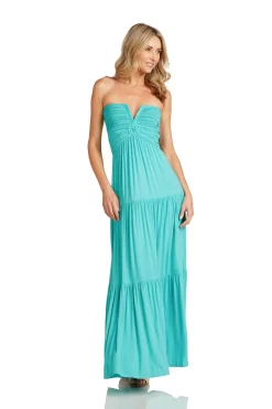 LUCILLE MAXI DRESS TURQUOISE 11 LUCILLE MAXI DRESS TURQUOISE -Trish Scully LucilleMaxiDressTurqoise 0890 WEB