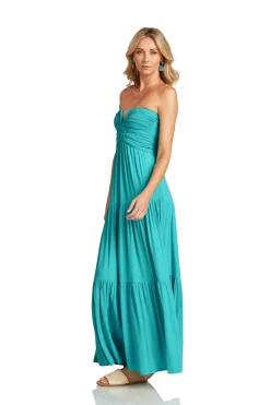 LUCILLE MAXI DRESS TURQUOISE 9 LUCILLE MAXI DRESS TURQUOISE -Trish Scully LucilleMaxiDressTurqoise 0907 WEB