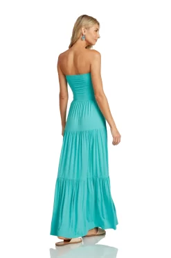 LUCILLE MAXI DRESS TURQUOISE 10 LUCILLE MAXI DRESS TURQUOISE -Trish Scully LucilleMaxiDressTurqoise 0942 WEB