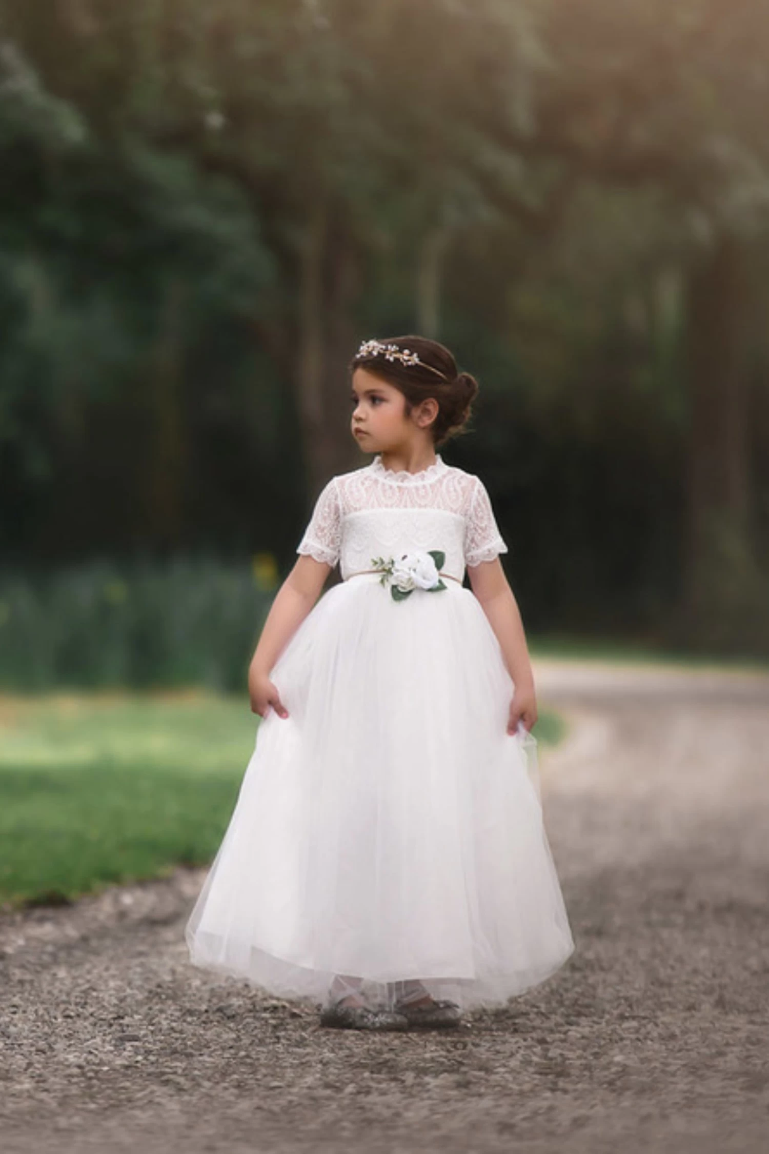 GRACIE GOWN & BELT SET WHITE 5 GRACIE GOWN & BELT SET WHITE - Image 5