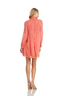 NATALIE TUNIC DRESS CORAL -Trish Scully NatalieTunicDress 0237 WEB