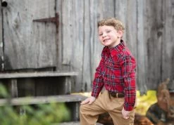 ARCHIE BUTTON DOWN ROYAL STEWART TARTAN -Trish Scully TSC34fb