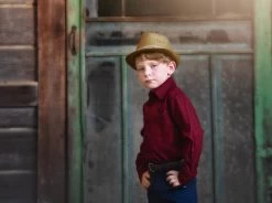 ARCHIE BUTTON DOWN RED & BLACK GINGHAM -Trish Scully navypantredshirt2