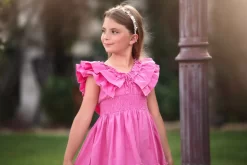 SADIE DRESS FUCHSIA -Trish Scully sadiepink3