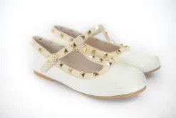 VICTORIA SHOE WHITE PATENT -Trish Scully vicwht